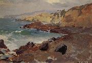 Franz Bischoff Untitled Coastal Seascape USA oil painting artist